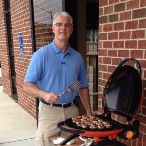 Dr. Clark at the grill