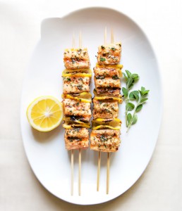 Spicy Salmon Kabobs