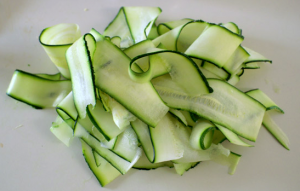 Zucchini ribbons are a great substitution in lasagna!