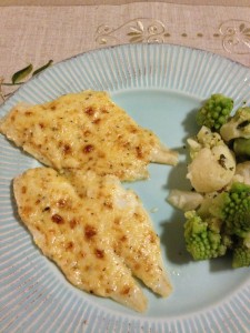 Parmesan Crusted Broiled Flounder 