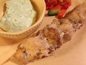Not your traditional chicken souvlaki!