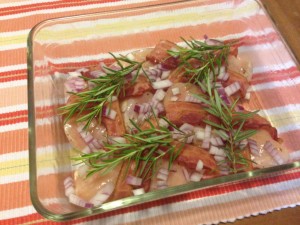 chicken with bacon and rosemary