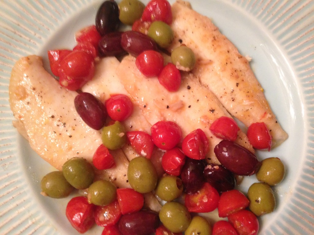 cfwls flounder with tomatoes and olives