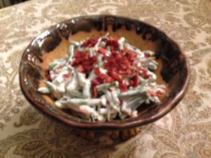 green bean and bacon slaw