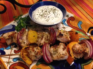 chicken fajita kabobs